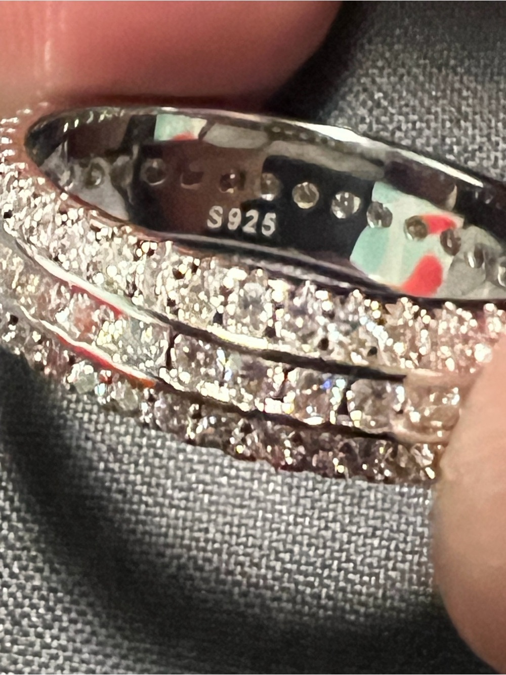 S925 Moissanite Eternity Band - Size 7